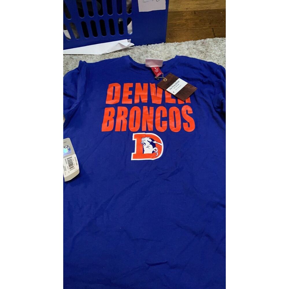 Denver Broncos Blue Logo T-Shirt Men's youth L-14/16